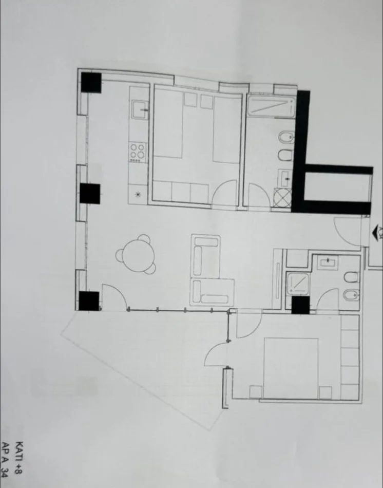Tirane, shitet nga Pronari, pa-komision apartament 2+1+Aneks+Ballkon Kati 8, 99 m²