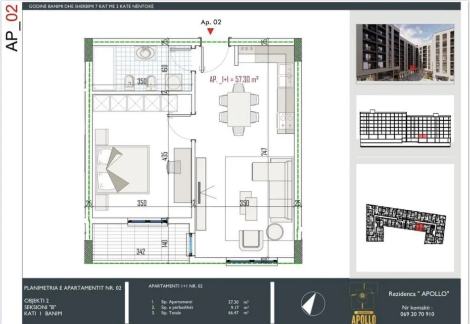 Tirane, shitet apartament 1+1+Ballkon Kati 1, 66 m² 59.000 € (Okazion Paskuqan)