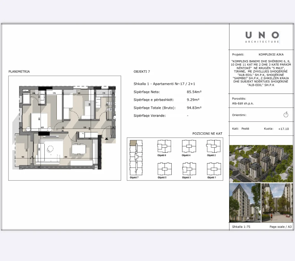 Shqiperi, shitet apartament 2+1 Kati 5, 
