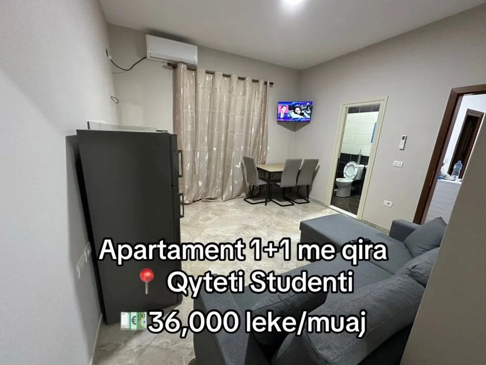 Tirane, jepet me qera apartament 1+1+Ballkon Kati 2, 75 m² 360 € (Rruga Pjeter Budi)