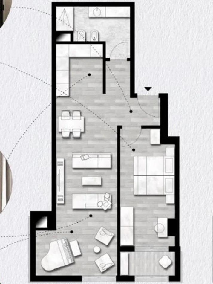 Tirane, shitet apartament 1+1+Ballkon Kati 4, 79 m² 117.765 € (Rruga Egnatia)