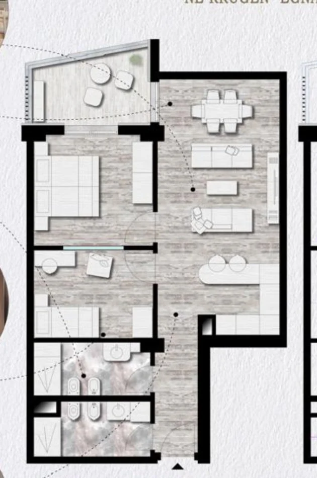 Tirane, shitet apartament 2+1+Ballkon Kati 2, 93 m² 139.500 € (Rruga Egnatia)