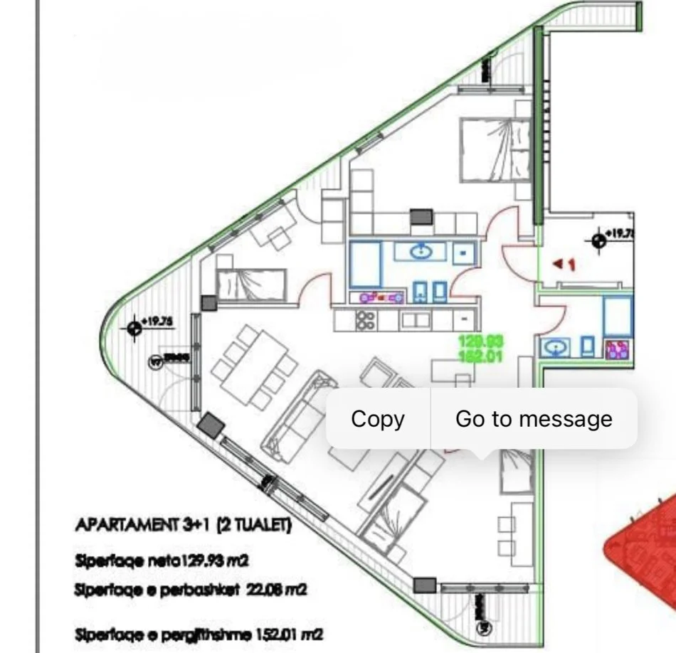 Tirane, shitet apartament 3+1+Ballkon Kati 3, (Rruga e Elbasanit)