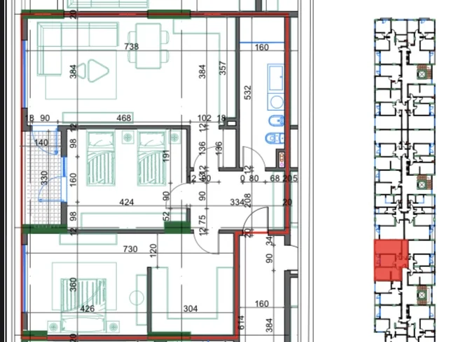 Okazzionnn 🔥🔥 Tirane, shitet apartament 2+1+Ballkon Kati 4, 118 m² 97.000 €