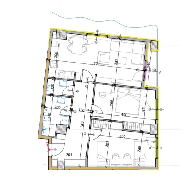 Tirane, shitet apartament 2+1+2+ 2Ballkone , 105 m² 120.250 € (Aluna Complex, Paskuqan)