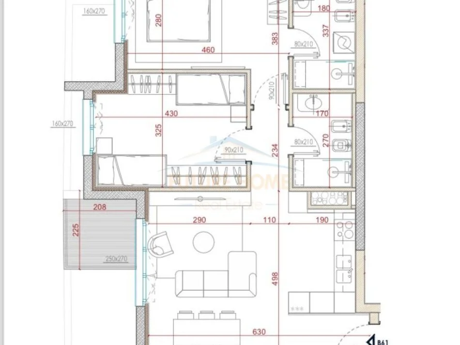 Tirane, shitet apartament 2+1+Ballkon Kati 6, 103 m² 245.000 € (Bulevardi i Ri)