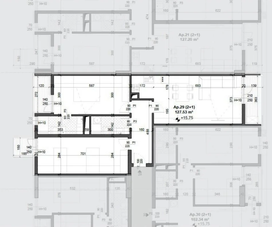 Tirane, shitet apartament 2+1+Ballkon Kati 4, 129 m² 168.300 € (Meis Garden Residence Okazion 2+1+2 Per Shitje 1320€/m2)