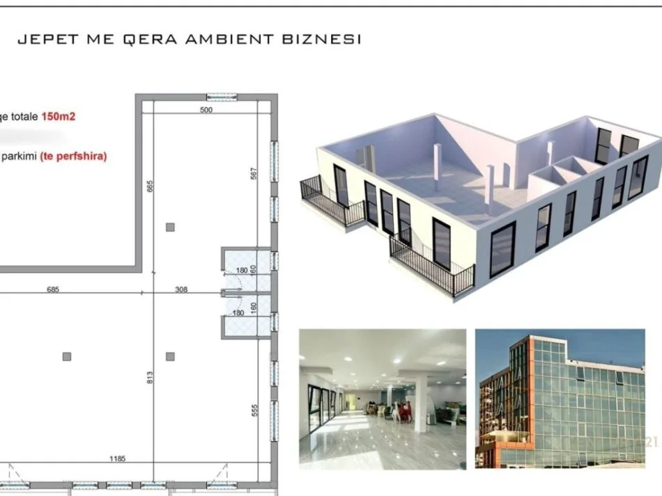 Tirane, jepet me qera ambjent biznesi , 1.244 m² 8.700 € (Astir)