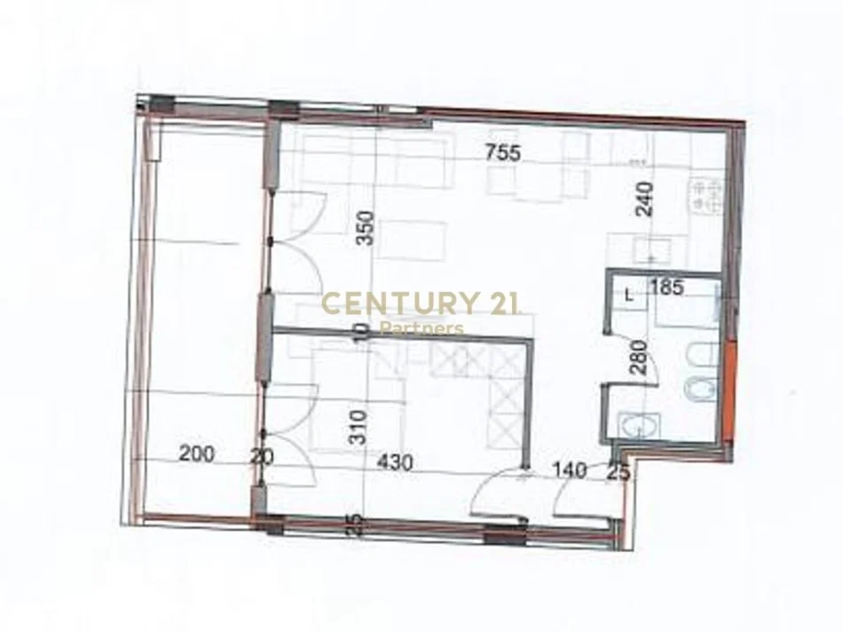 Tirane, shes apartament 1+1+Ballkon Kati 8, 77 m² 126.000 € (Javer Malo)