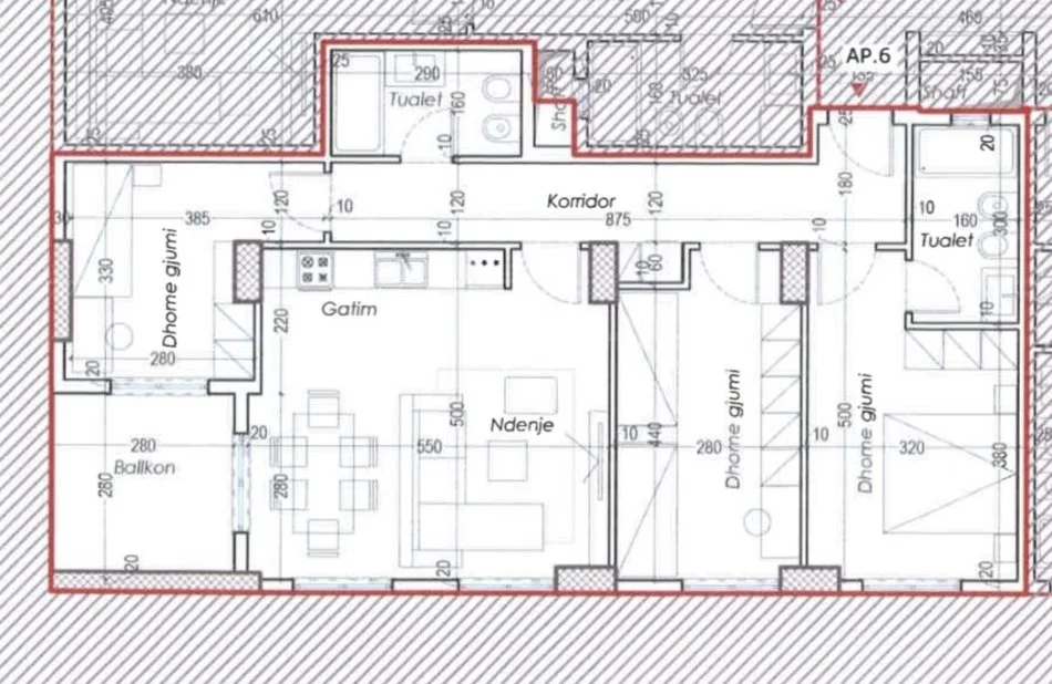 Tirane, shitet apartament 3+1+2+Ballkon , 120 m² 210.000 € (Rruga Besa)