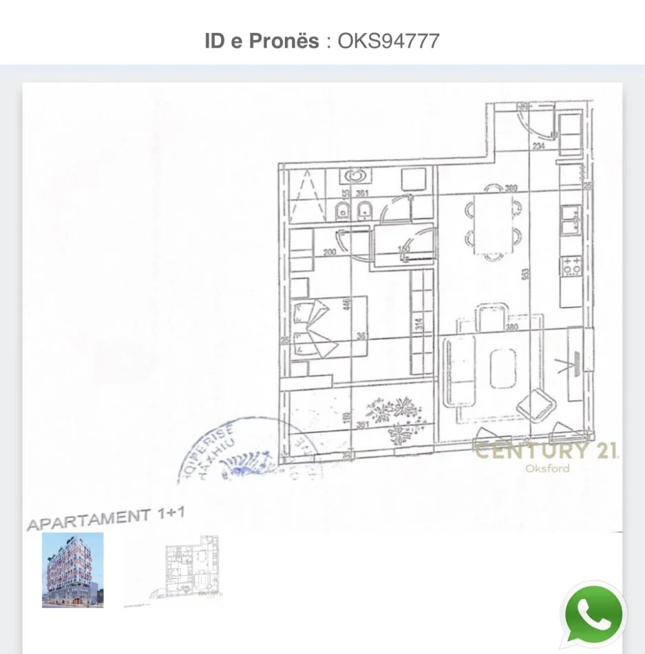 Tirane, shitet apartament 1+1 Kati 8, 