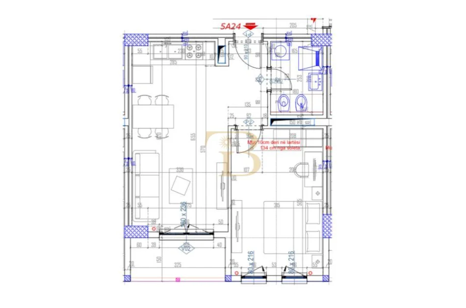 Tirane, shitet apartament 1+1 Kati 2, 67 m² 85.000 € 