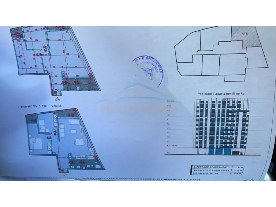 Tirane, shitet apartament 2+1+Ballkon Kati 1, 95 m² 222.075 € (Barrikadave)
