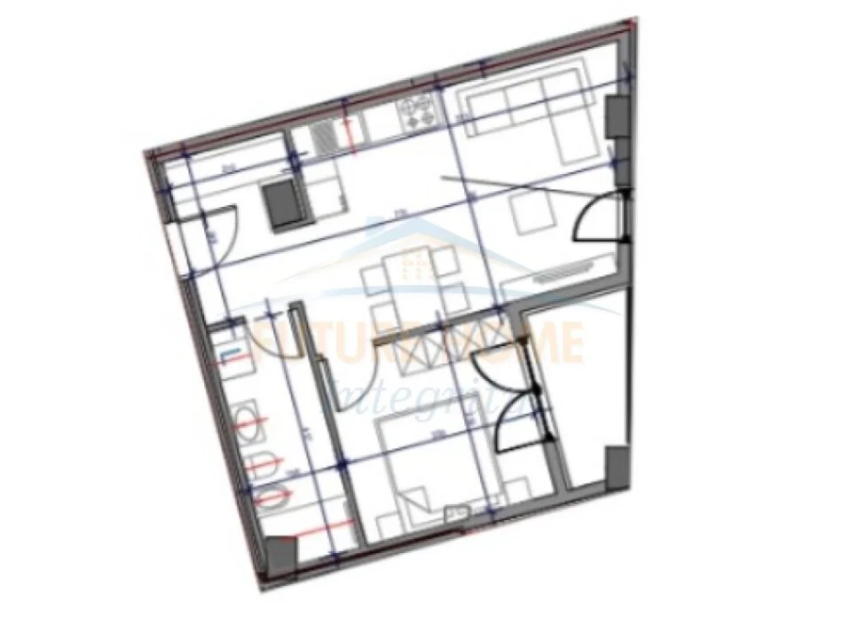 Tirane, shitet apartament 1+1+Ballkon Kati 9, 66 m² 135.342 € (Kompleksi Novus)