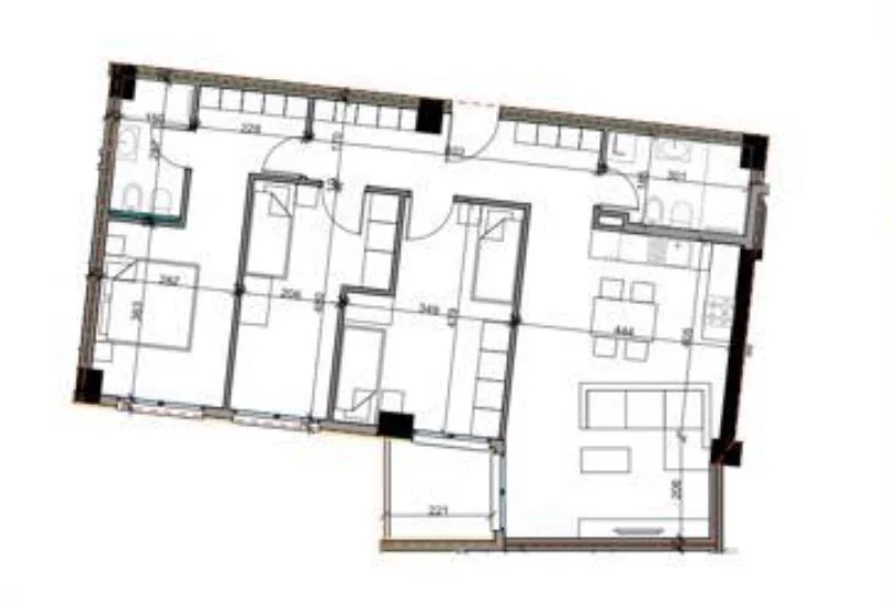 Tirane, shitet apartament 3+1+2+Ballkon , 129 m² (Aluna Complex, Paskuqan)
