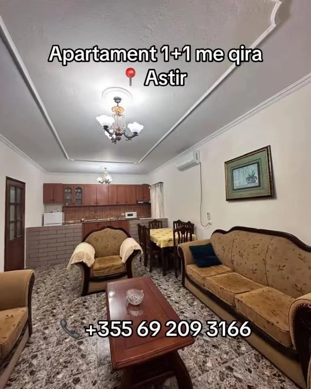 Tirane, jepet me qera apartament 1+1 Kati 0, 350 € (Astir)