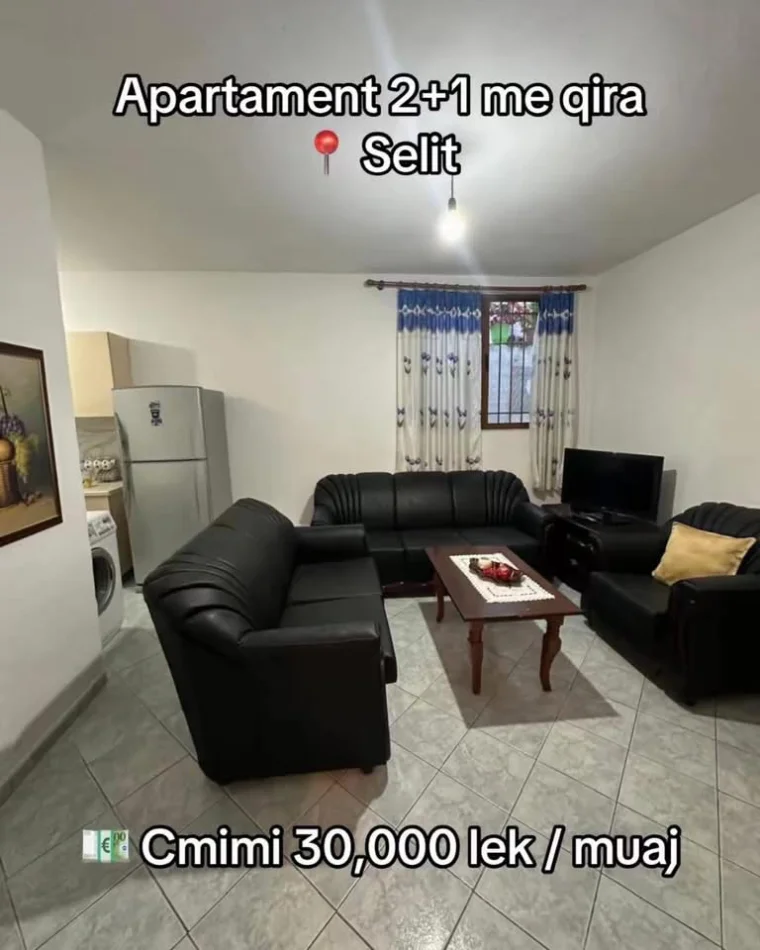 Tirane, jepet me qera apartament 2+1 Kati 0, 300 € (Shkolla Murat Toptani)