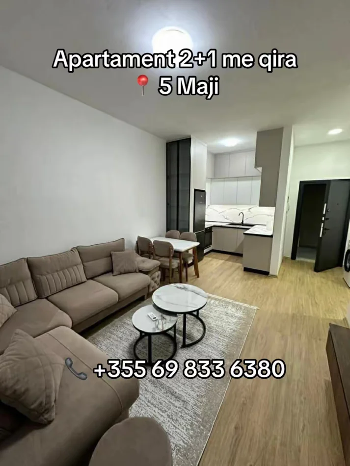 Tirane, jepet me qera apartament 2+1 Kati 9, 700 € (5 Maji)