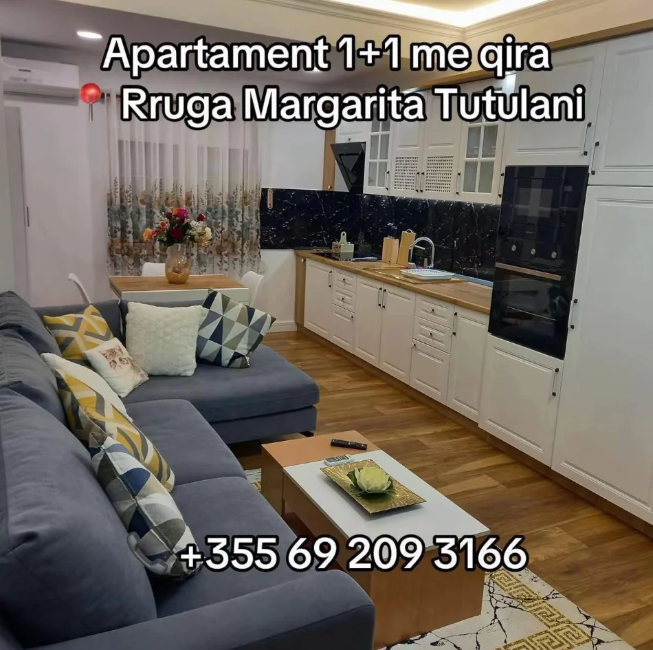 Tirane, jepet me qera apartament 1+1 Kati 4, 70 m² 650 € (Prane Gjimnazit Petro Nini)