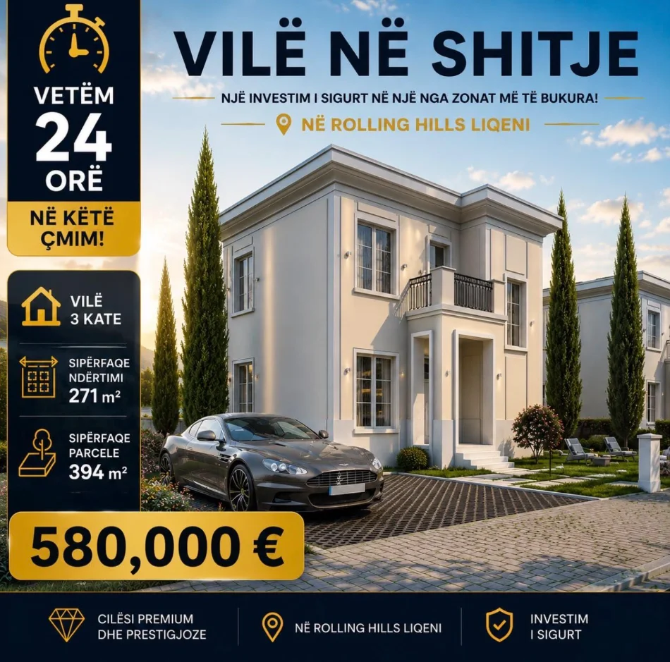 Tirane, shitet Vile , 271 m² 580.000 € 