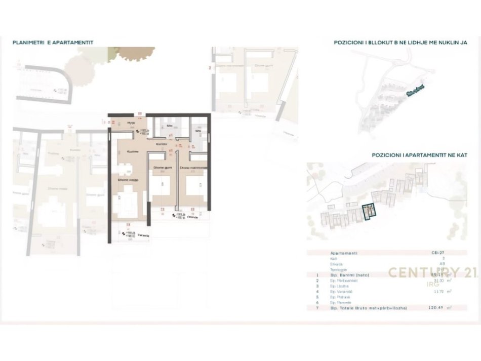 Dhermi - Palase, shitet apartament 2+1 Kati 3, 132 m² 392.000 € (Green Coast)