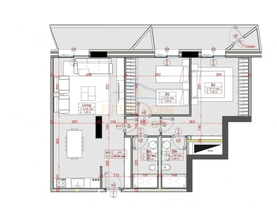 Tirane, shitet apartament Kati 8, 126 m² 405.000 € (Altana Luxury Residence)