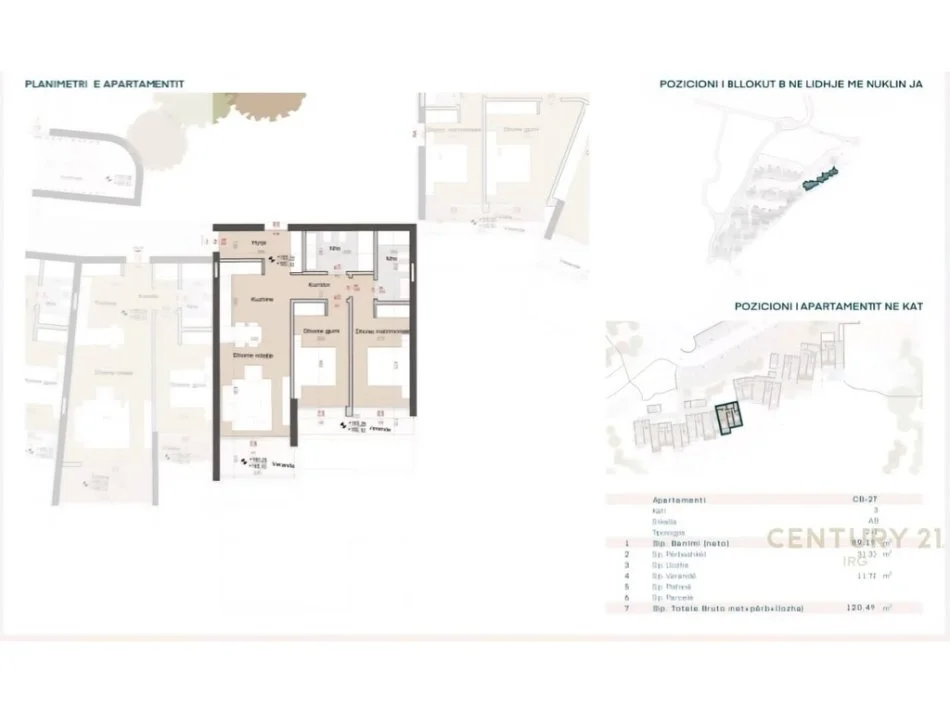 Dhermi - Palase, shitet apartament 2+1 Kati 3, 132 m² 392.000 € (Green Coast)