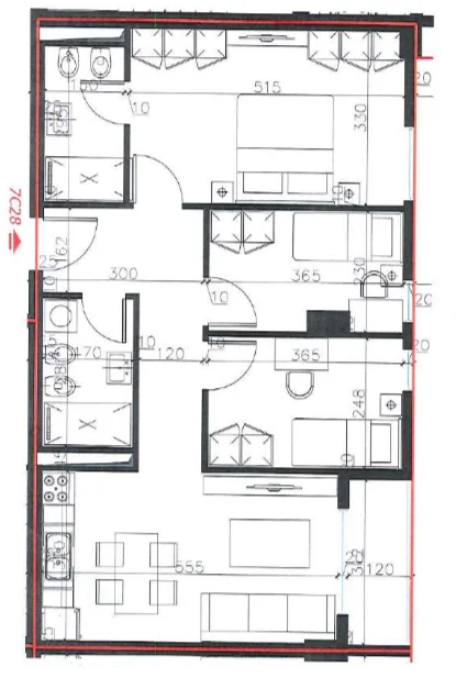 Tirane, shitet apartament 3+1+Ballkon Kati 2, 100 m² 89.500 € (QTU)