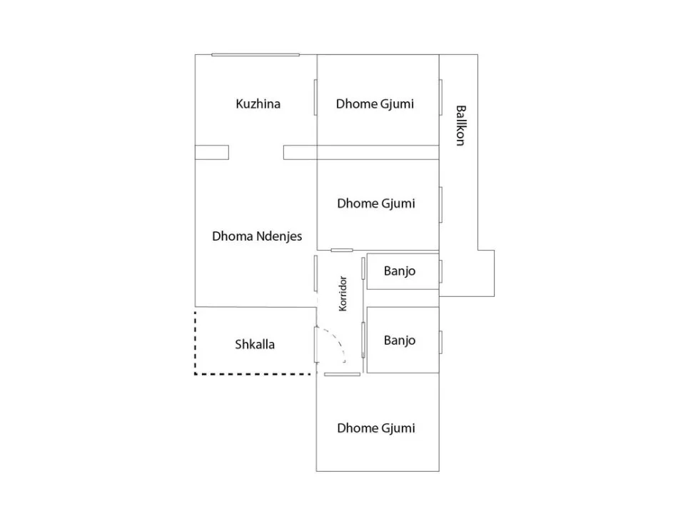 Tirane, shitet apartament 3+1+Aneks+Ballkon Kati 2, 110 m² 230.000 € (Rr. Muhamet Gjallesha)