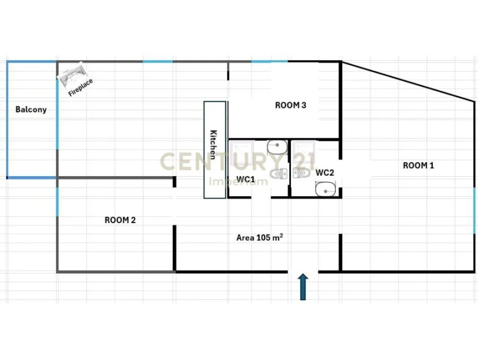 Tirane, shitet apartament 3+1+Ballkon Kati 8, 105 m² 125.000 €