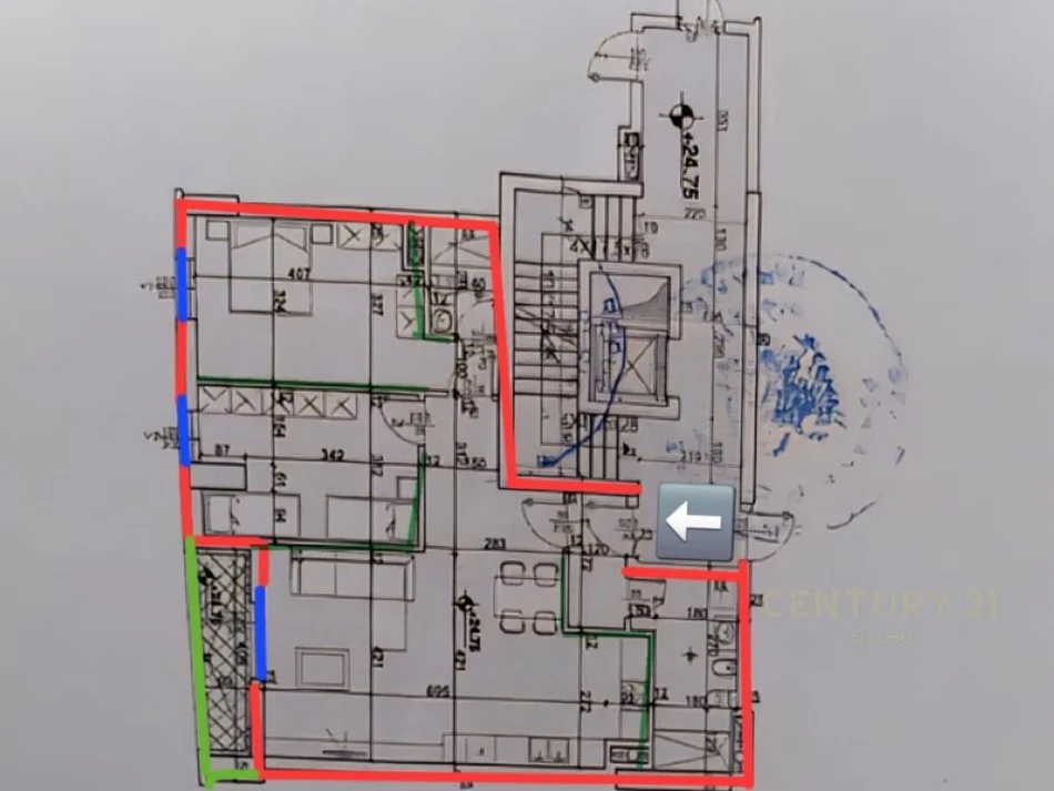 Tirane, shitet apartament 2+1+Aneks+Ballkon Kati 7, 115 m² 189.000 € (Ali Dem)