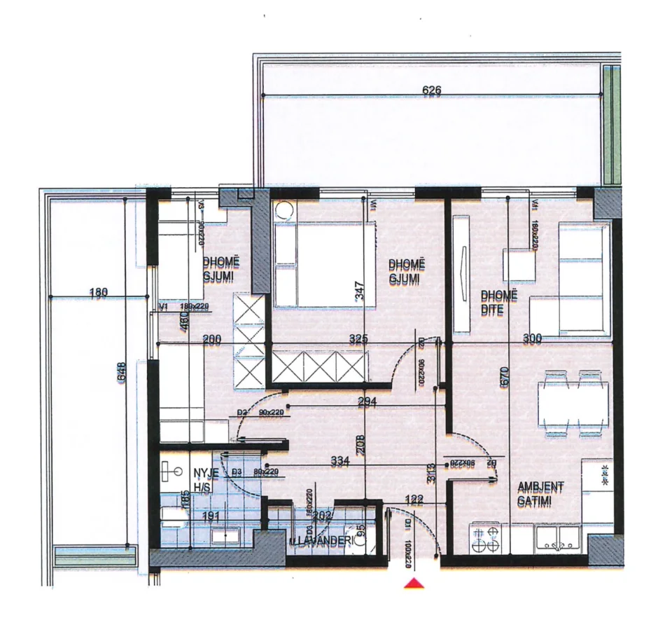 Tirane, shitet apartament+verande | Penthouse 2+1 , 119 m² 166.800 € (Fusha Aviacionit, Pepa)