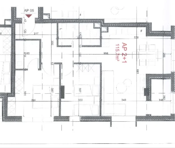 Dhermi - Palase, shitet apartament 2+1 Kati 1, 115 m² 