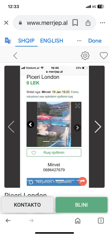 Shitet LOKALI LONDON NE HYRJE TE DOBROVES  -PISHINE 3- DYLIM TOKE 2-SHTEPI ME HYPOTEKE