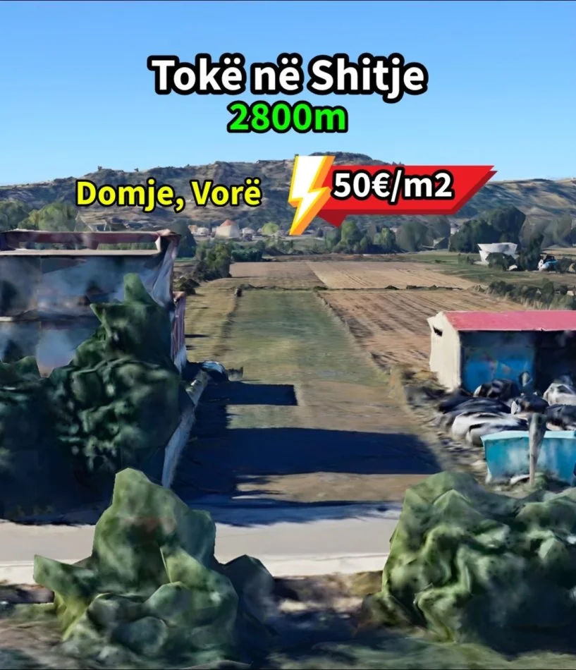 Tirane, shitet toke , 2.800 m² 140.000 € (Domje)