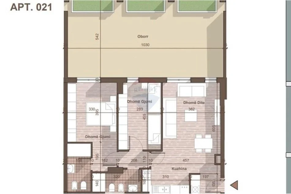 Tirane, shitet apartament 2+1 Kati 0, 152 m² 119.000 € (Univers city)