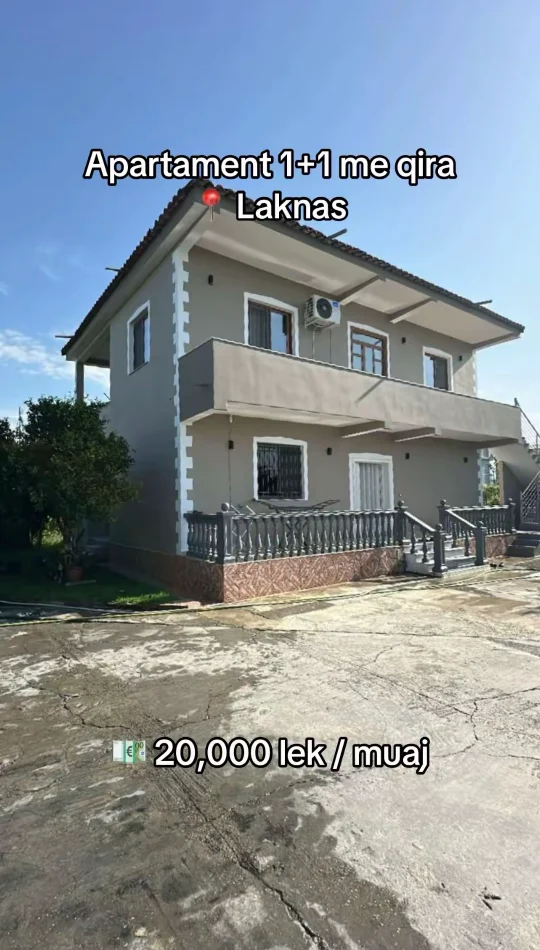 Tirane, jepet me qera apartament 1+1 Kati 1, 200 € (Laknas)