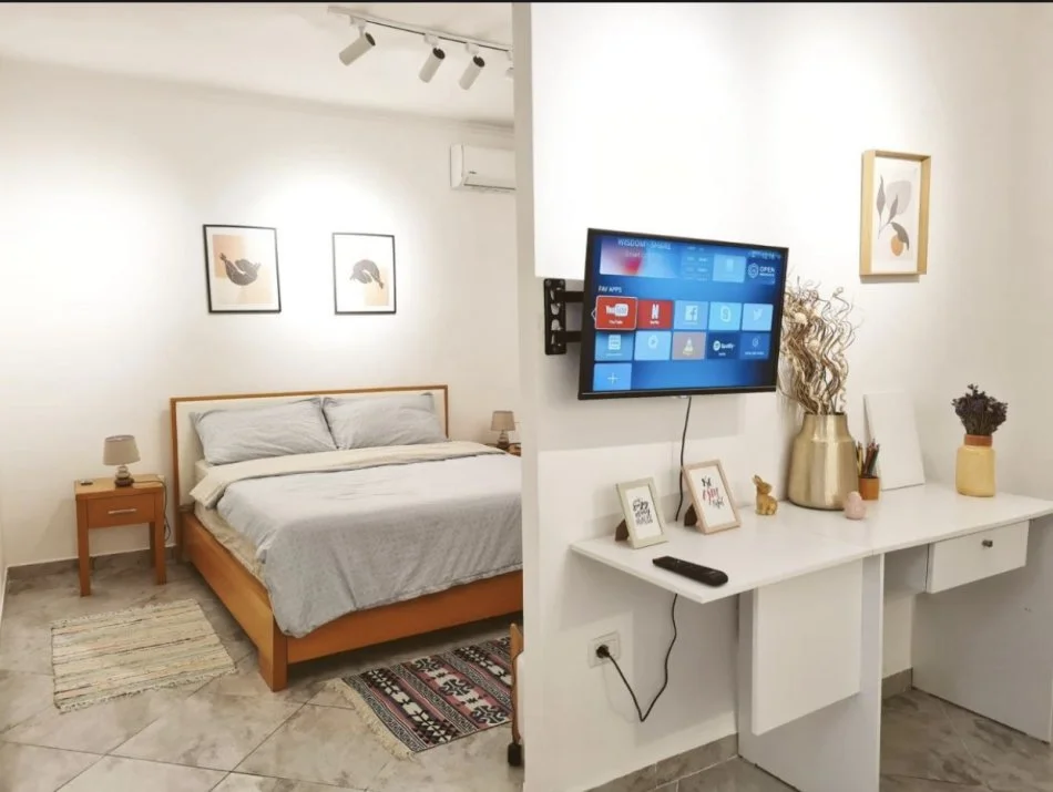 Tirane, jepet me qera apartament 1+1 Kati 1, 58 m² 450 € (Myslym Shyri)