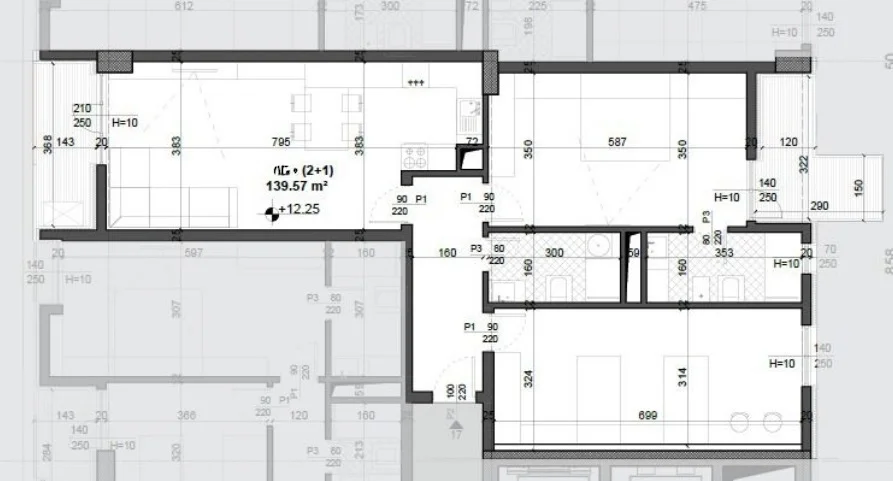Tirane, shitet apartament 2+1+Ballkon , 140 m² 174.460 € (Meis Garden, Fusha Aviacionit)