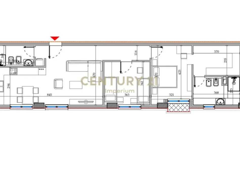 Tirane, shitet apartament 2+1 Kati 4, 124.000 m² 205.000 € 