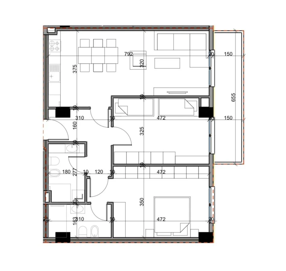 🔥OKAZION 1100€/m2, Tirane, shitet apartament 2+1+2+Ballkon , 116 m² 127.380 € (Aluna Complex, Paskuqan)