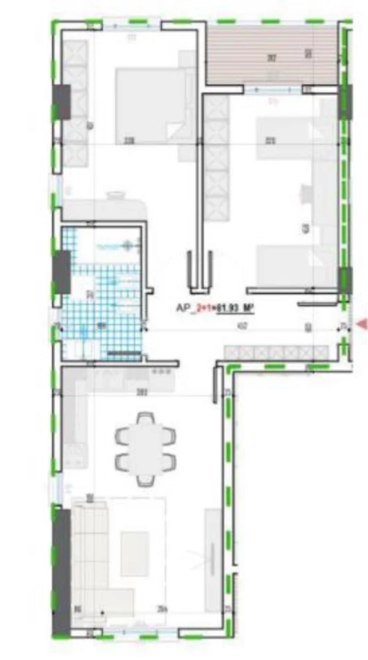 Tirane, shitet apartament 2+1+Ballkon , 96 m² 81.000 € (Kamez, Tek Ulliri)