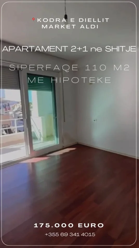 Tirane, shitet apartament 2+1+Ballkon Kati 4, 110 m² 175.000 € (Kodra e Diellit)