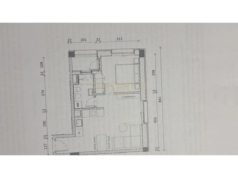 Tirane, shes apartament 1+1+Aneks+Ballkon Kati 6, 60 m² 102.000 € (Kadiu)
