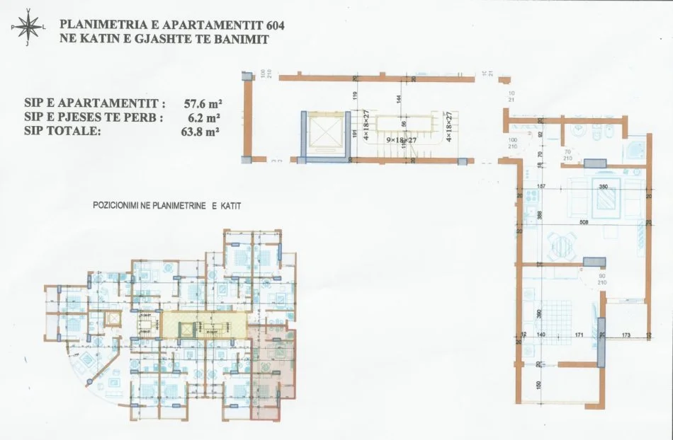 Durres, shitet apartament 1+1 Kati 6, 