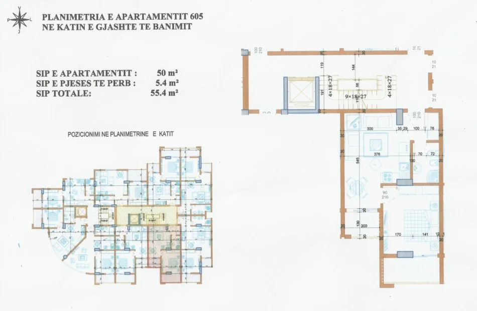 Durres, shitet apartament 1+1 Kati 6, 