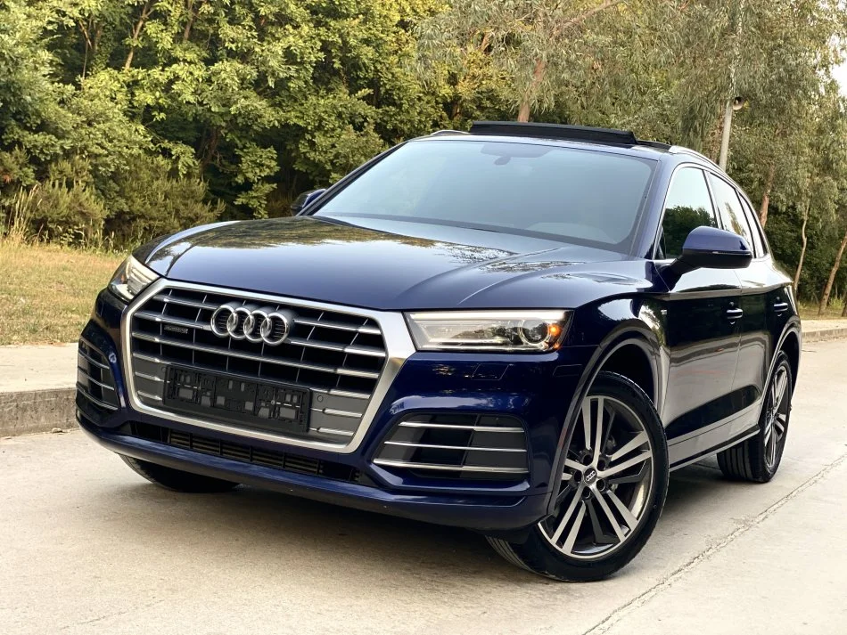 Tirane, shes makine Audi Q5 S line 2018 Benzin, blu e errët automatik Klima 140.000 km