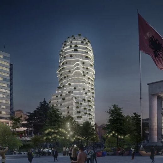 Tirane, shitet apartament 2+1+Ballkon Kati 13, 163 m² 670.000 € (Tirana Rock Tower)