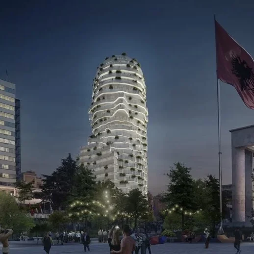 Tirane, shitet apartament 2+1+2+post parkingu Kati 13, 163 m² 680000 € (Tirana Rock Tower)