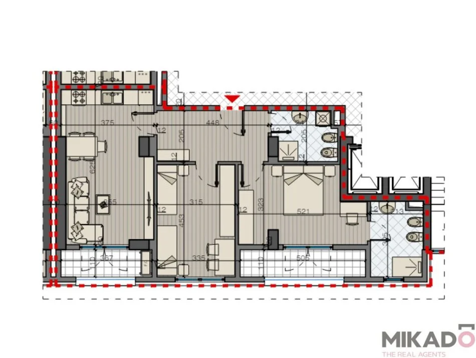 Tirane, shitet apartament 2+1 Kati 6, 117 m² 187.312 € 